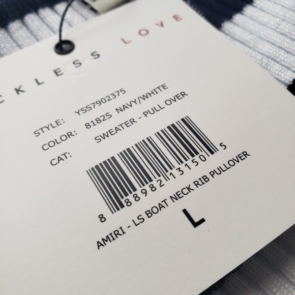 Nautical Stripe Sweater Size Large NEW! - Picture 9 of 11